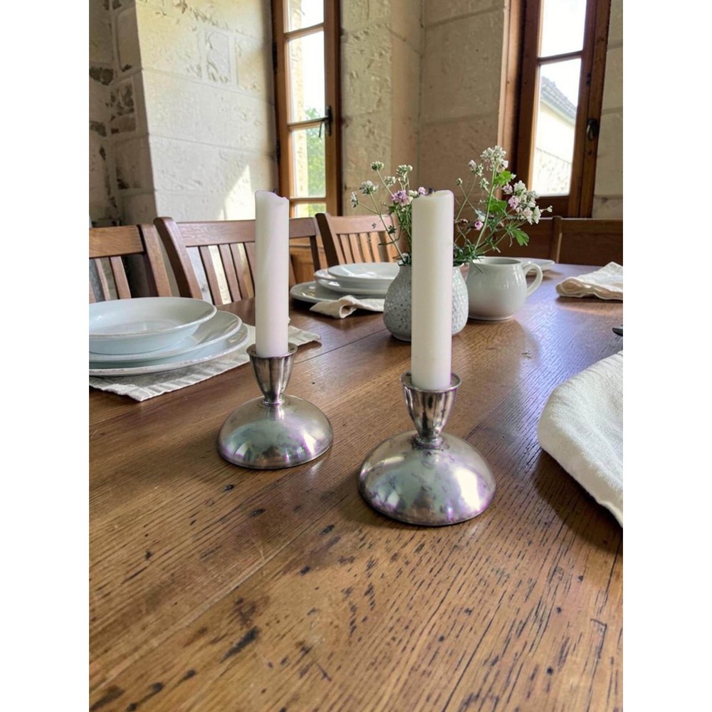 Set of 2 - Vintage Oneida Silverplate Candlestick Holders - Candle Holders Pair